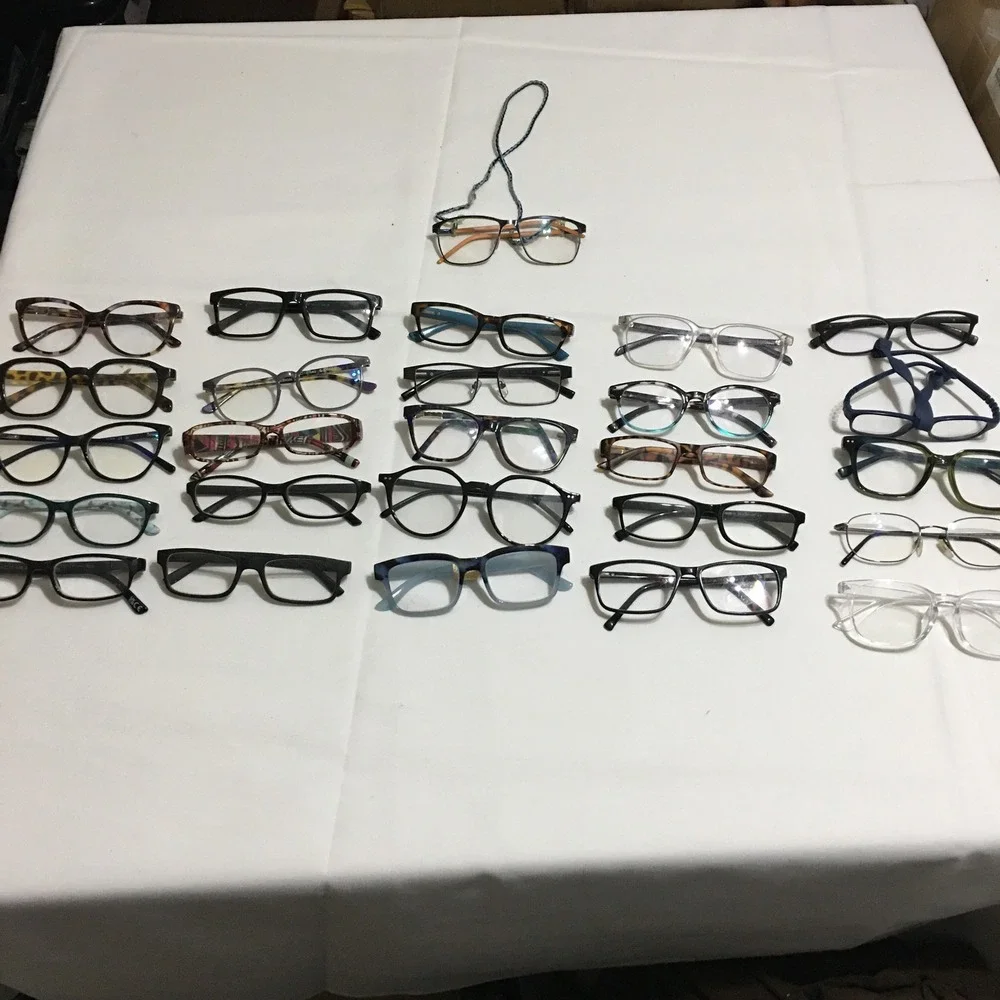 Lot of 26 Unbranded Eyeglasses Frames Unisex Mixed Multicolor Assorted Shapes